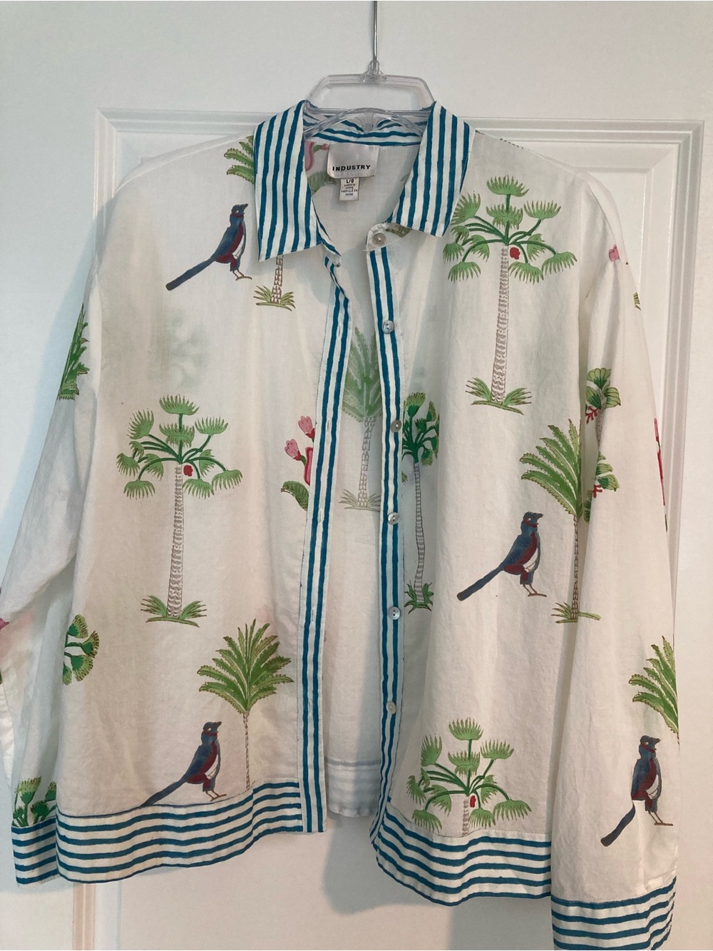 Industry cream colored button-up shirt